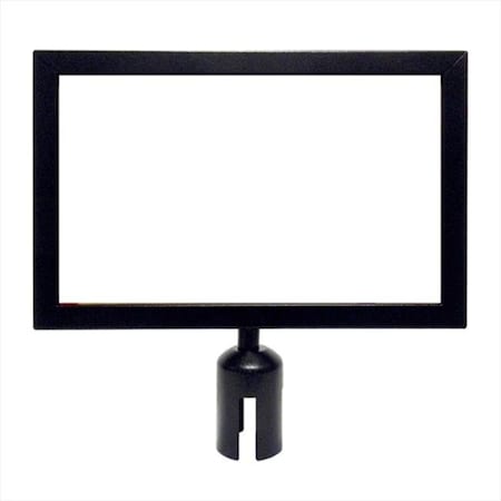 Vic Crowd Control Inc VIP Crowd Control 1713 17 x 11 in. Sign Mount with Landscape Sign Frame - Black Finish 1713